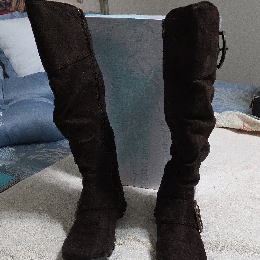 Maurices Dark Brown Over the Knee Boots